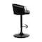 Armen Living Montego Adjustable Black Faux Leather Swivel Barstool in Black Powder Coated Finish LCMGBABLBL - alternate 4